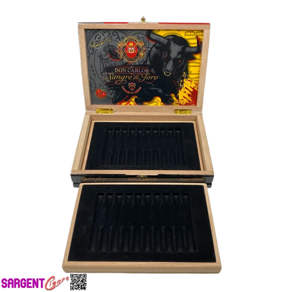 Arturo Fuente Don Carlos Sangre de Toro Undefeated Empty Wooden Cigar Box